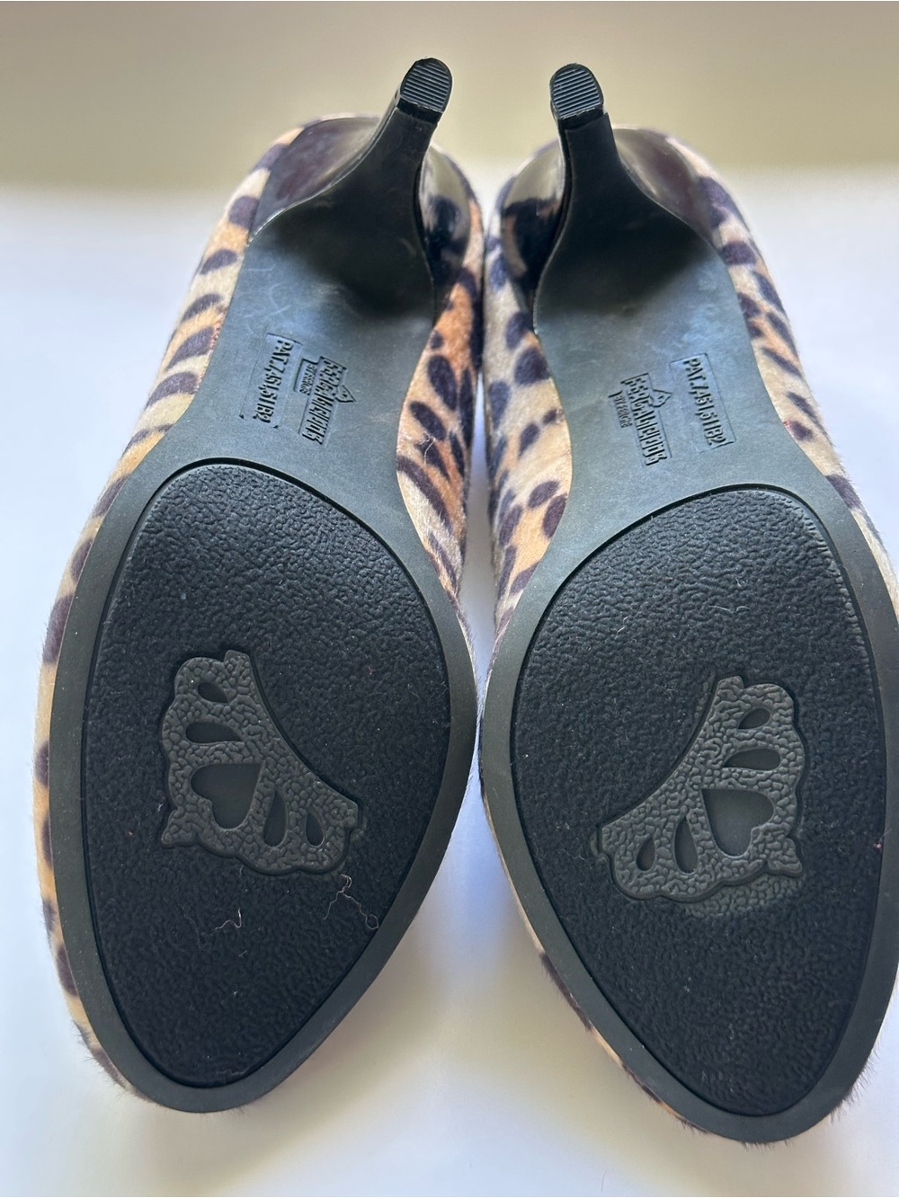 Fergalicious Leopard Print Pointed Kitten Heels - Brown Black Tan